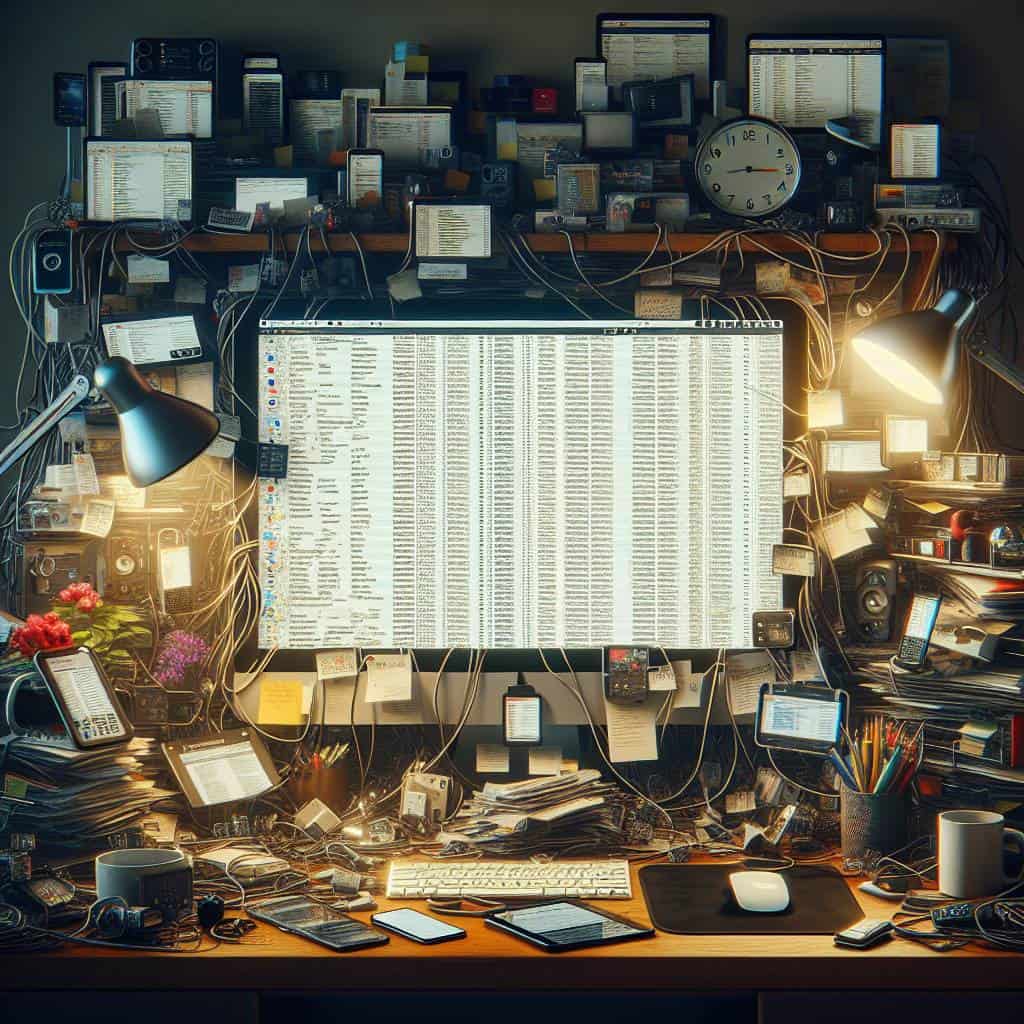 Digital organization hacks for chaotic desk.