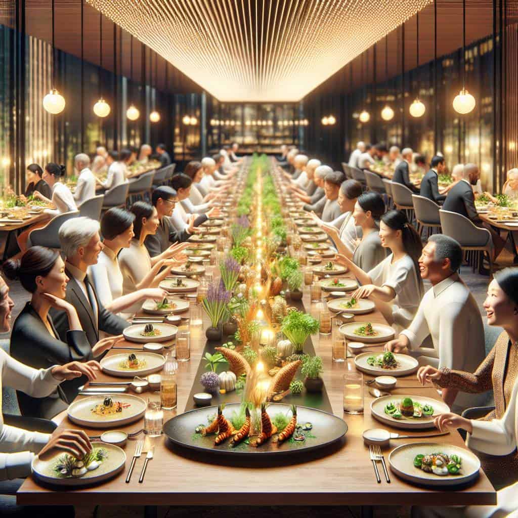 New menu launch review, elegant dining table.