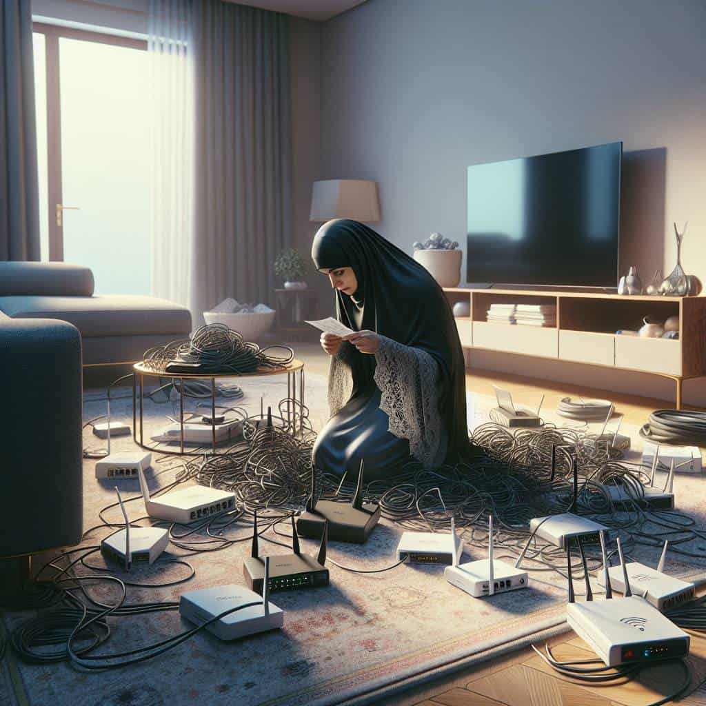 Setting up home wifi in frustration.