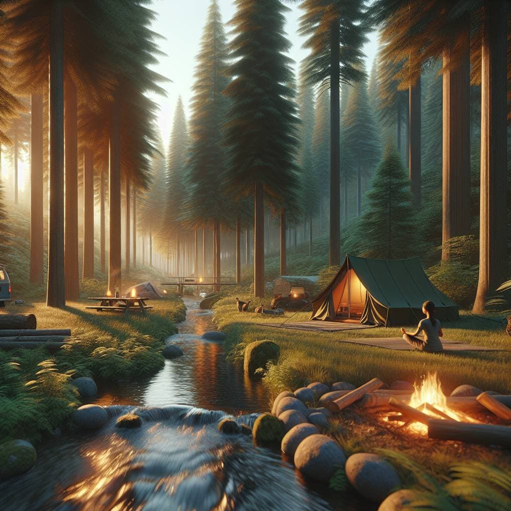 Unplugged weekend escapes in serene forest.