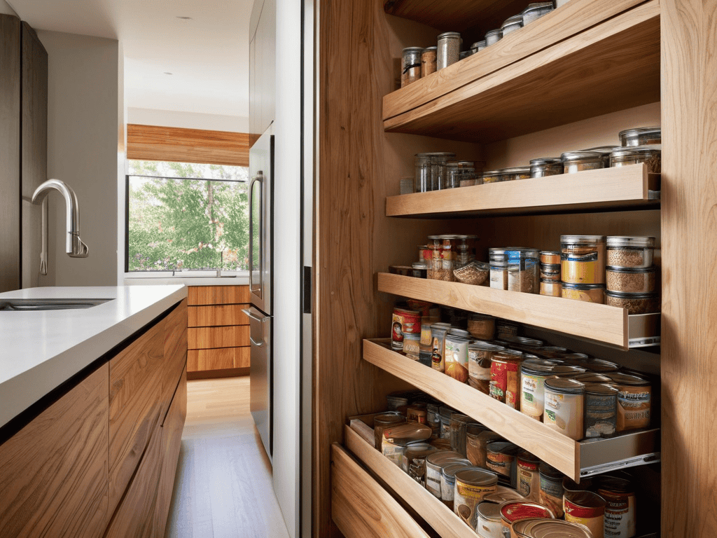 Custom Pantry Pull-Outs for kitchen organization
