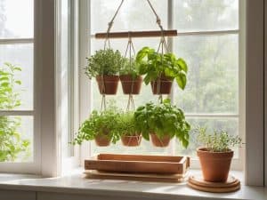 DIY herb drying rack